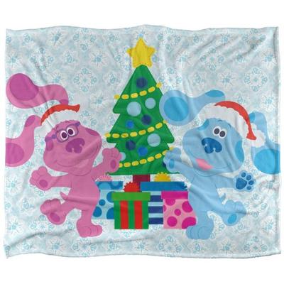 Blue's Clues Silky Magenta Christmas Supersoft Blanket