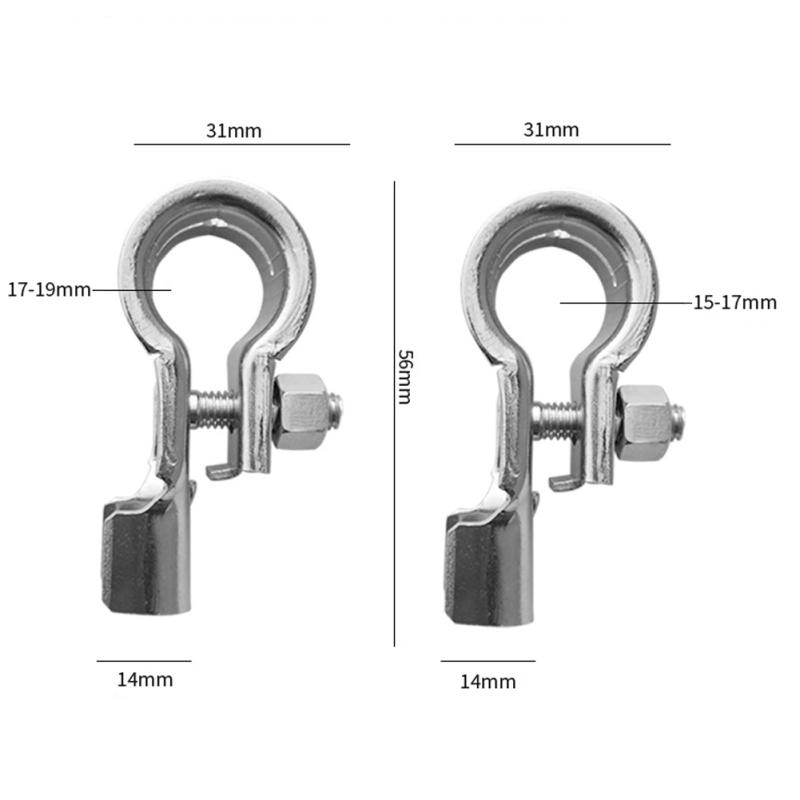 Universal Auto Car Battery Negative Positive Terminal Clamp Clip Brass Connector