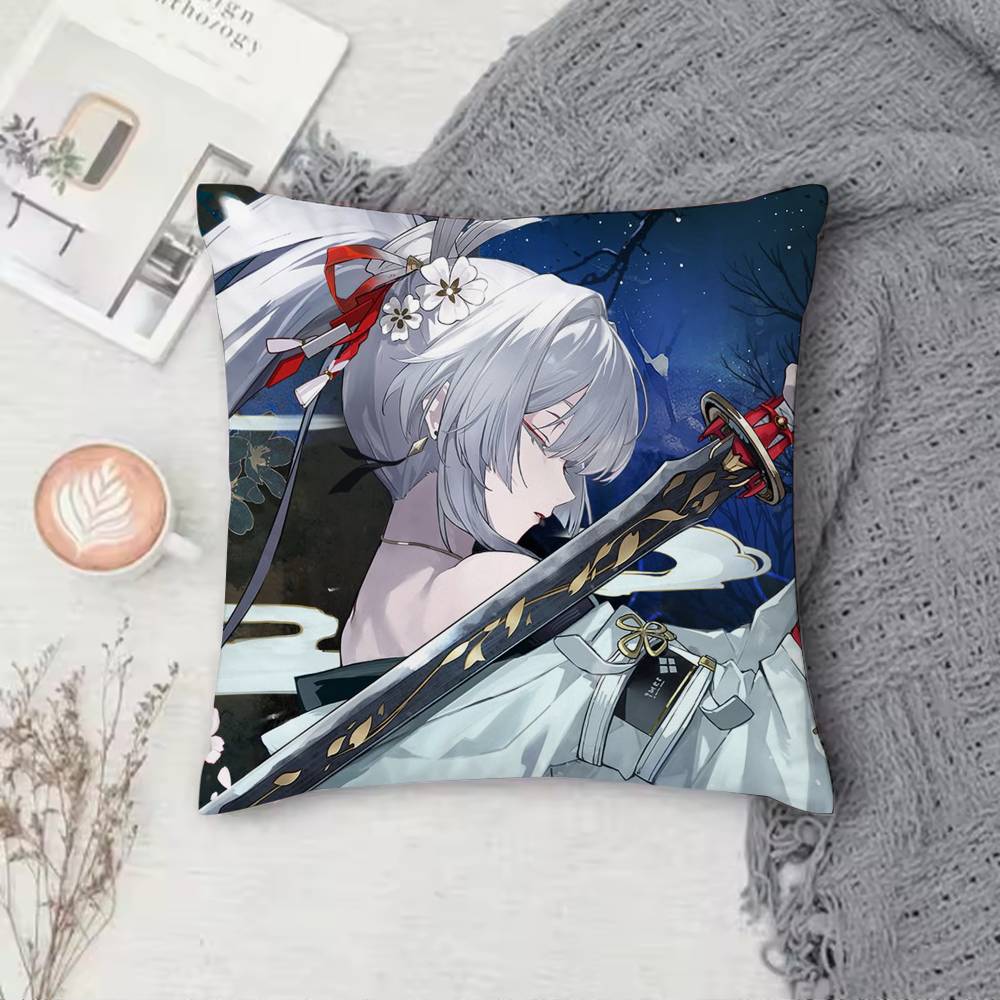 H-Hiyuki W-Wuthering W-Waves Pillow Case Pattern Printed Pillowcase For Living Room Sofa Cushion Cover