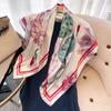 Vintage Paisley Silk Scarf Women Fashion Designer Head/Hair Scarves 90*90cm Hijab Bandana Cheveux Foulard Femme 90X90CM