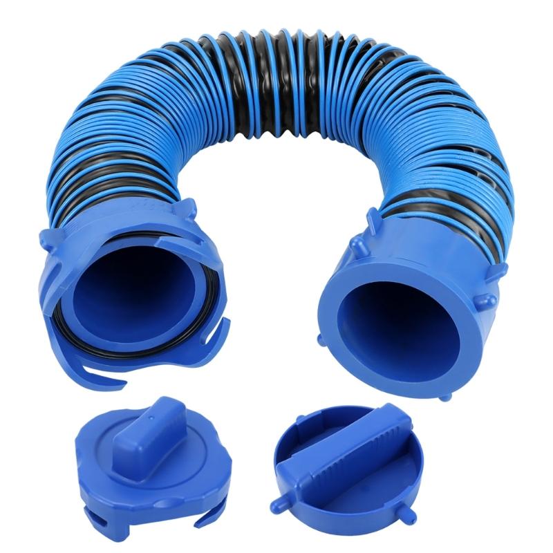 3FT Flexible Rvs Drain Hose for Campers With Reinforced Construction Water Discharge Pipe Waste Hose Set