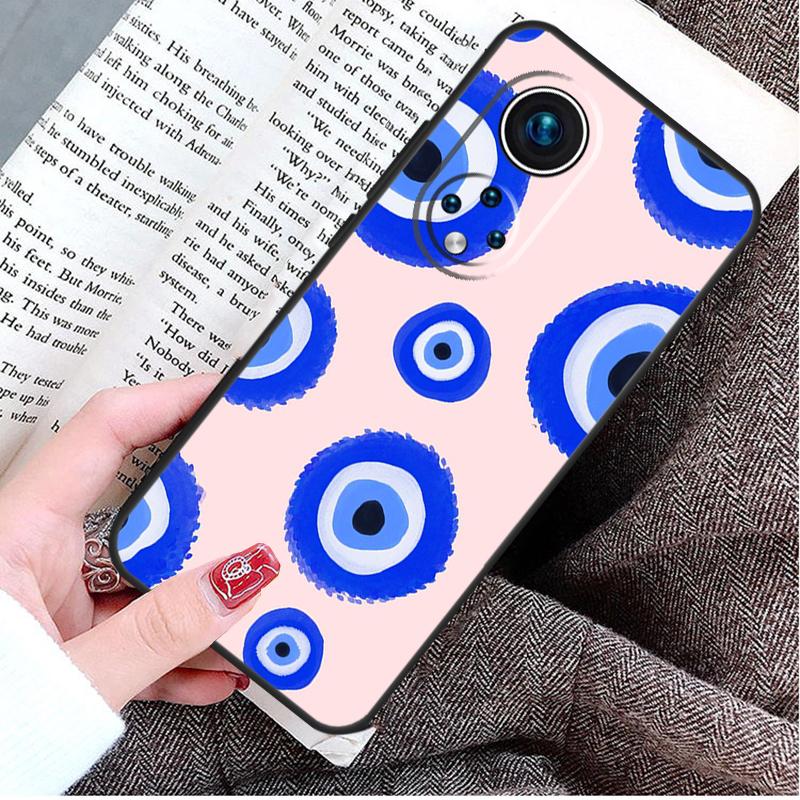 Evil Eye Lucky Eye Blue Case For Honor Magic 8 6 7 Lite Honor 400 200 Pro 50 70 90 X8c X8b X9a X9c X9b X9d Win Cover