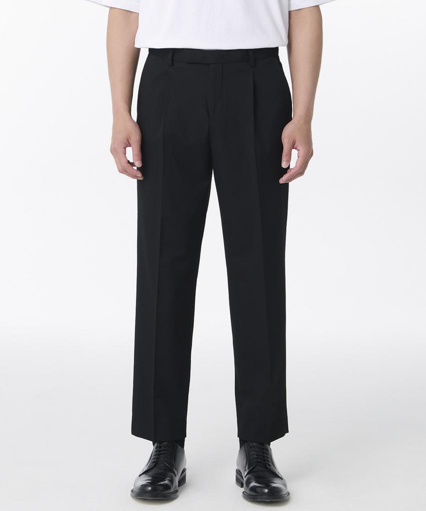 Musinsa Standard Recycled One-Tuck Relaxed Tapered Hidden Banding Crop Slacks 2-Pack