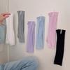 Women Solid Color Medium Tube Socks Summer Breathable Leg Warmers for Running and Hiking