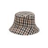 DakS Women S reverSible Bucket Hat Beige Check Embroidery Dbhe4e119i2