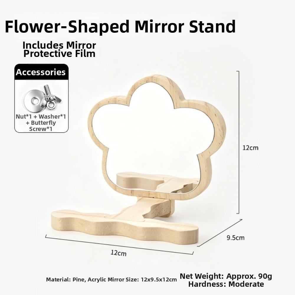 Wooden Parrots Mirror Toy Rod Shape Parrots Platform New Parrot Standing Perch Cage Accessories