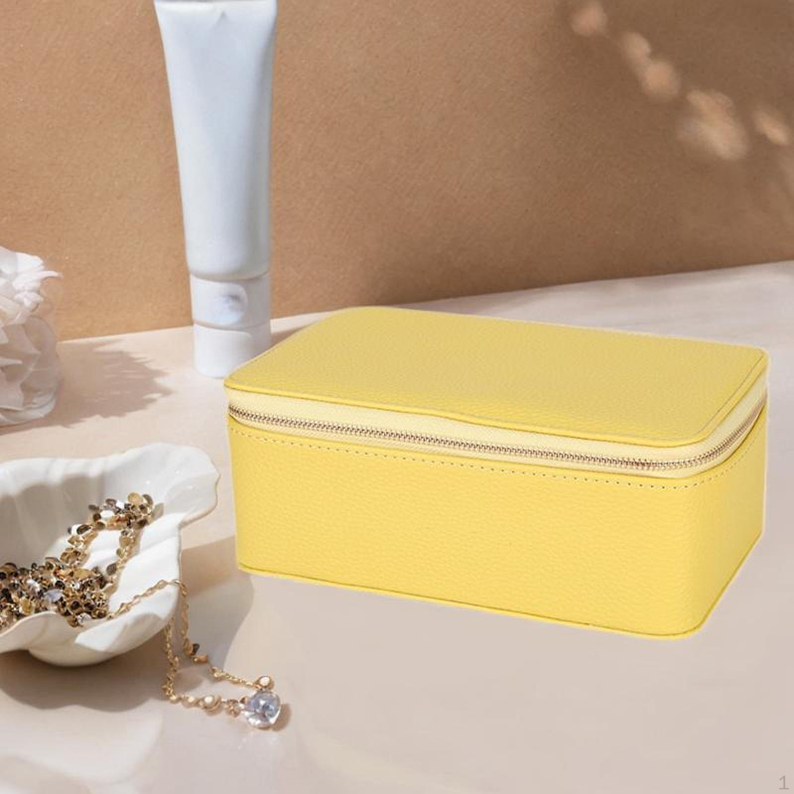 

Органайзер для ювелирных изделий с 12 мешочками для сережек, ожерелий, ко дню святого Валентина жёлтый