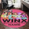 Custom Name Winx Club Printed Round Rug Carpet Chair Rug Area Rug Entryway Doormats,for Office Chair Living Room Bedroom Kitchen Room.