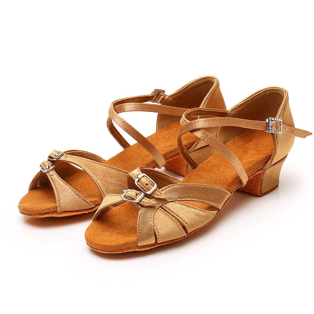 Společenské Dámské Boty na Latinskoamerické Tance Moderní Boty na Pole Dance Balet Salsa Tango Vysoký Podpatek Nastavitelné Latinské Boty pro Dívky Dámy