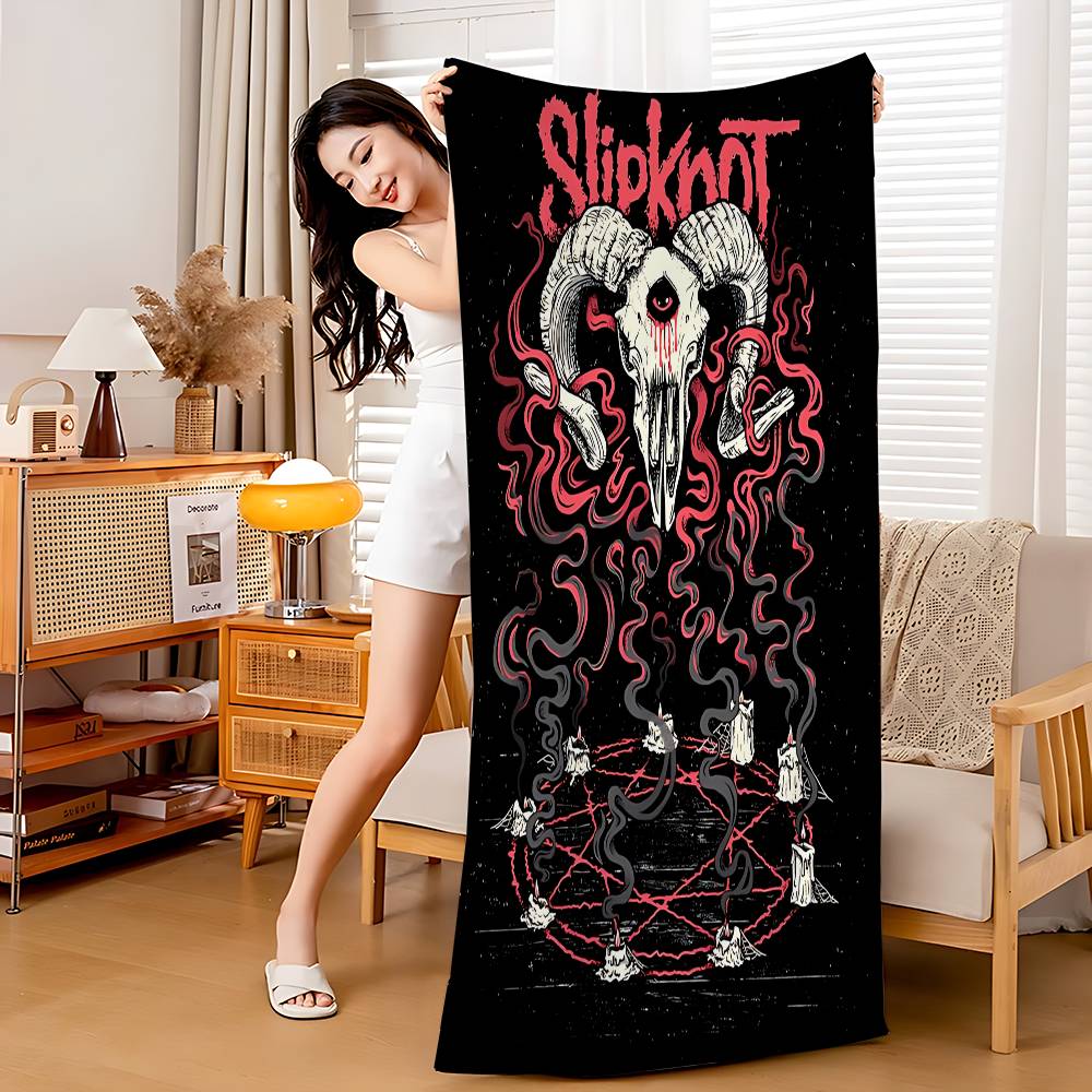 Asciugamano da Spiaggia/Piscina Pop Band S-Slipknot Album Anime Morbido Assorbente Lavetta Regali per Bambini Viaggio Campeggio Palestra