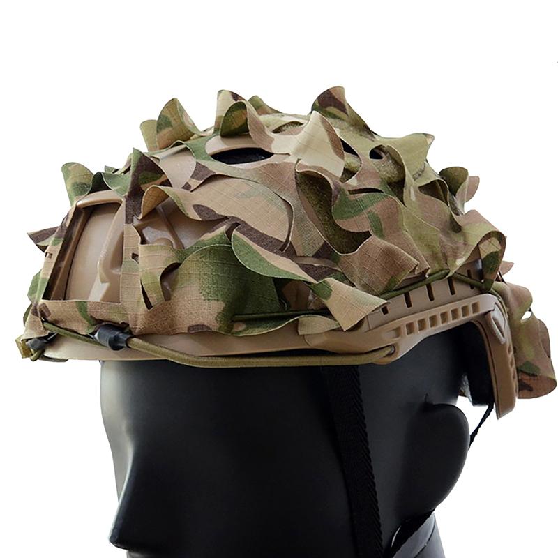 Camo Net Airsoft Helmet Cover Nylon Drawstring Helmet Scrim Hunting Accessory