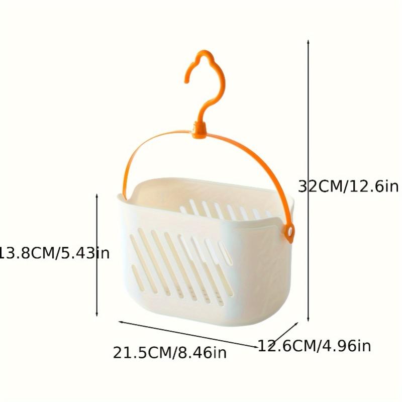 Plastic Hanging Storage Basket with Hook Open Bath Basket Home Supplies Drain Organizer Boxes Bathroom Kitchen Storage Supplies