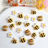 20pcs Realistic 5-Petal Bee & Honey Jar Resin Charms Suitable for DIY Nail Art, Jewelry Making, Crafts - Bee-Themed Decorations with Honey Jars