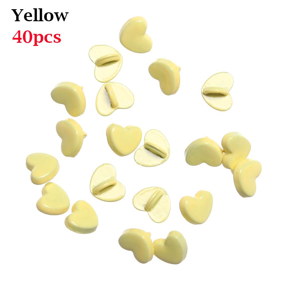 20/40pcs 5mm Mini Button DIY Doll Clothes Metal Printed Buckle Heart Pattern Buckles for 1/6 Doll Clothing Sewing Accessories