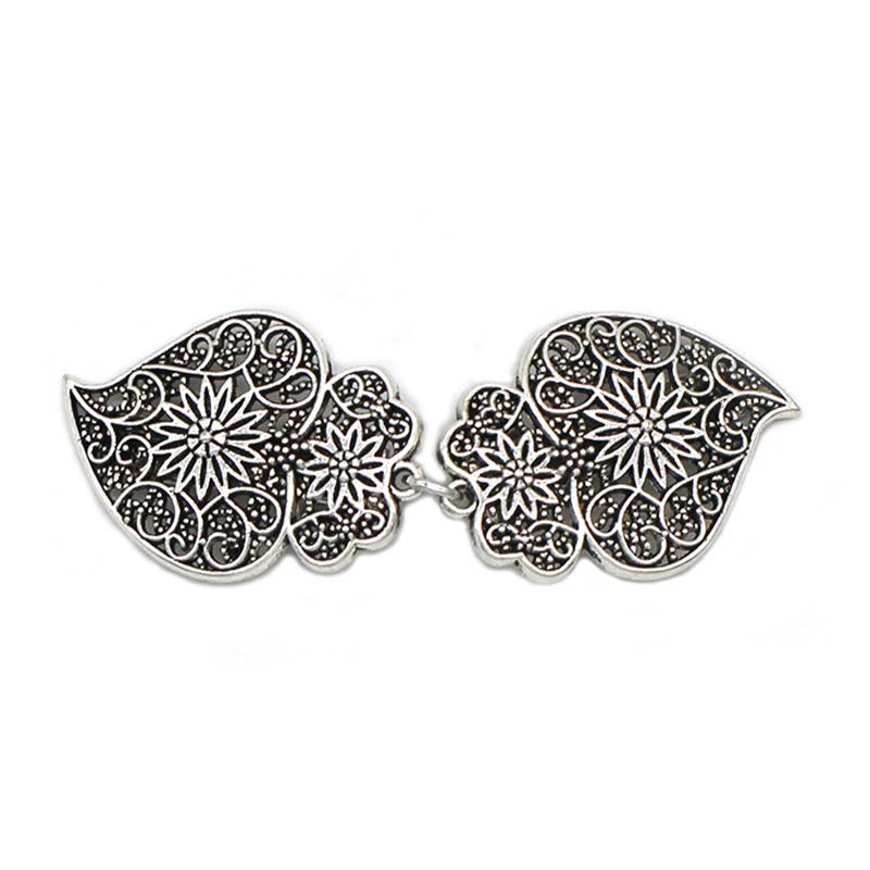1 pièce Bouton Métal Rétro Boucle Cheongsam Chinois Fermoir Cape Manteau Boucle de Connexion pour Tricot Cardigan Artisanat Couture Fermoir Foulard