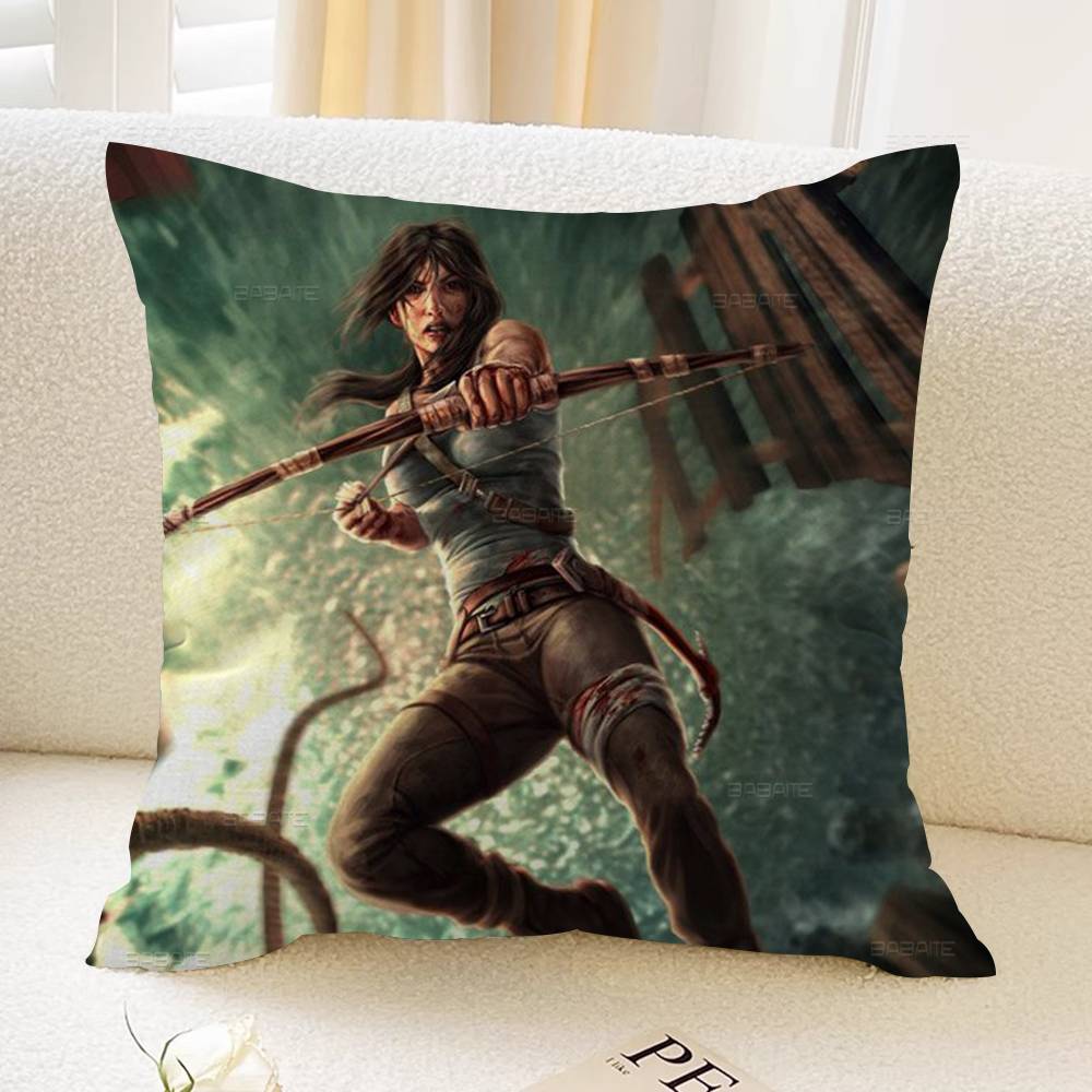 Game T-Tomb R-Raider Pillow Gift Home Office Decoration Pillow Bedroom Sofa Car Cushion CoverPillow Case