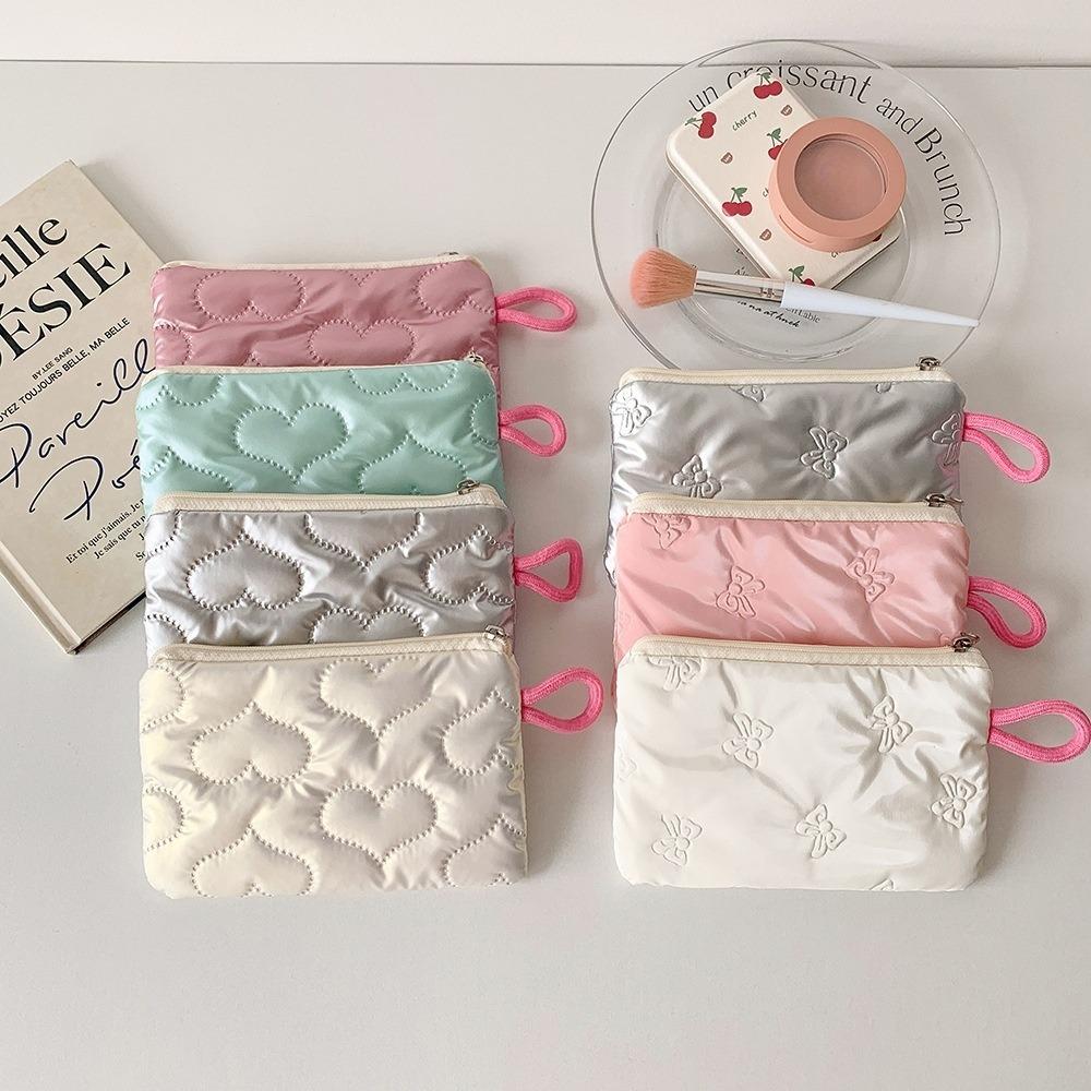 Korean Y2K Bow Stationery Bag Wash Pouch Bow Coin Pouch Storage Bag Bow Cosmetic Bag  School/Office