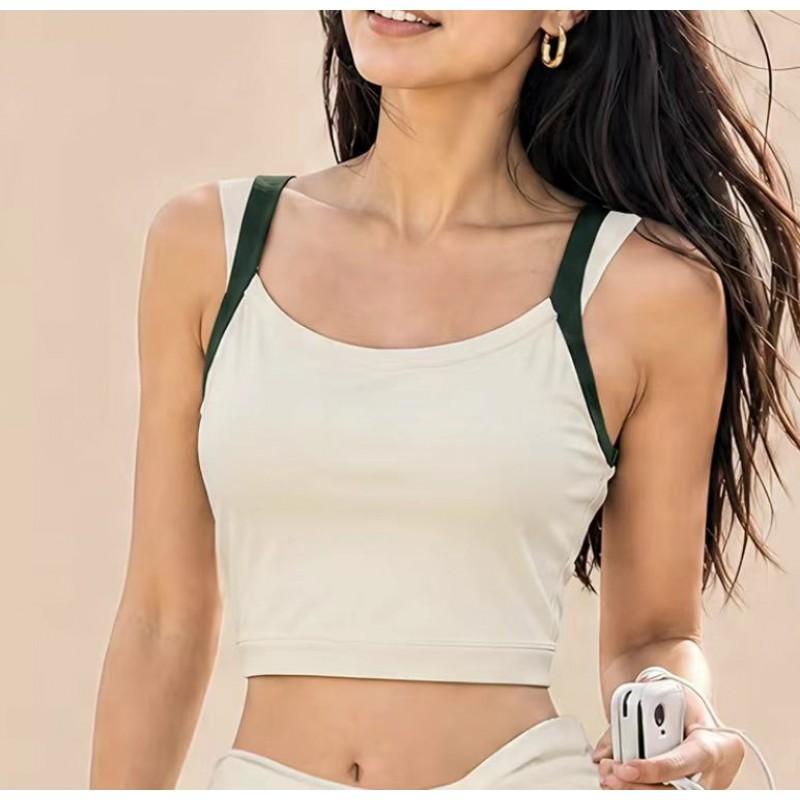 Womens Tennis Skirt Set Sleeveless Sportswear Running Gym Yoga Badminton Outdoor Fitness