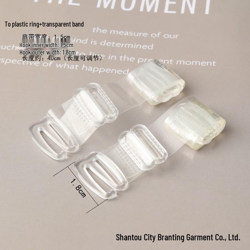 Adjustable Transparent Bra with Invisible Plastic Buckle and Frosted Finish