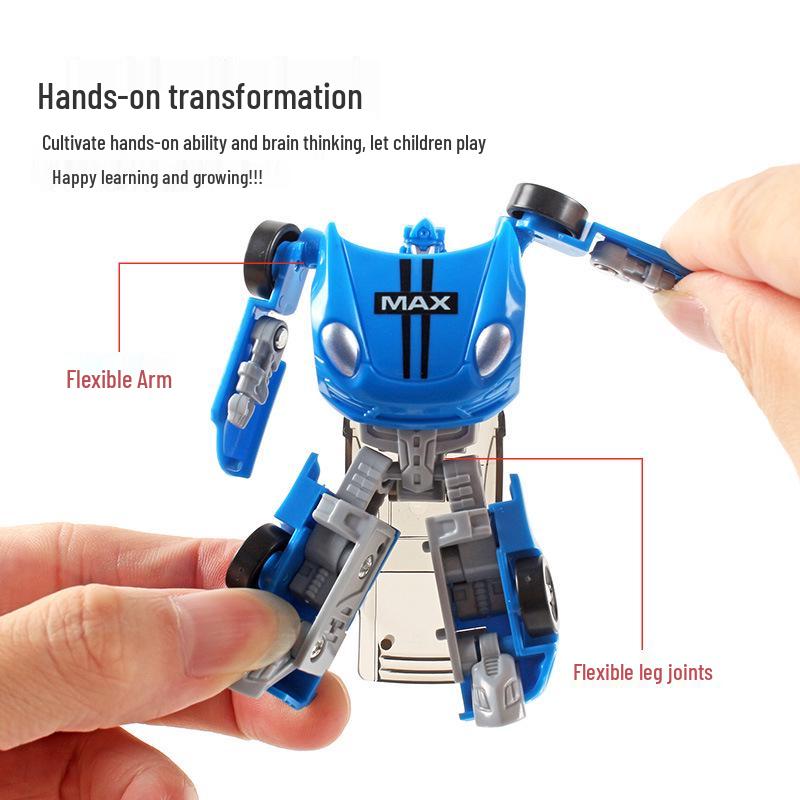 Popular Children's Transforming Pocket Robot Car Toy - Miniature Model