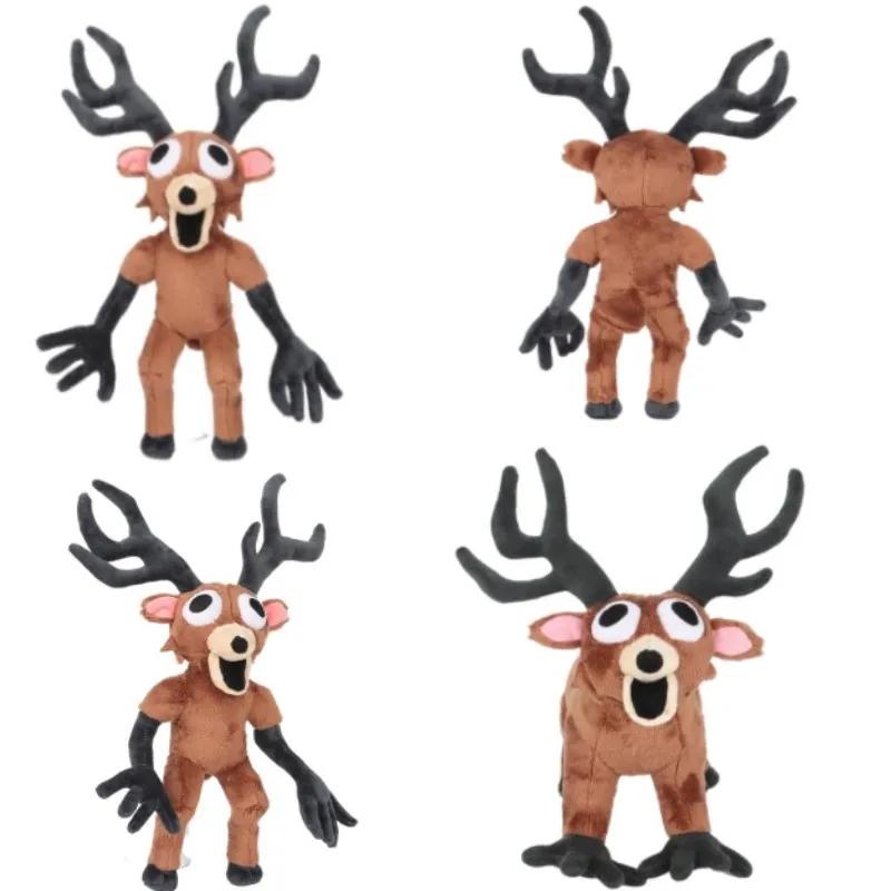Forest Night Theme Deer Plush Toy Cute Stuffed Animal Doll Kids Birthday Halloween Gift Fans Collection