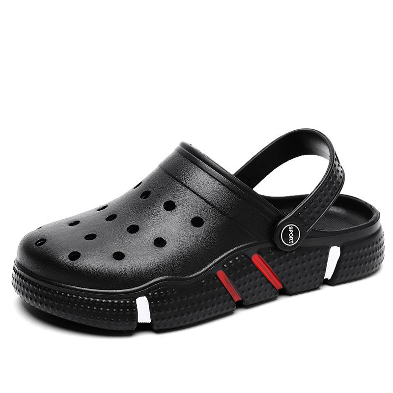 

Мужские летние сандалии на толстой подошве, нескользящие, для пляжа - Дышащие, прочные, для улицы, повседневные сабо 50 чёрный