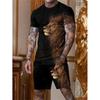 16 summer new fashion 1D lion print men's sportswear 1-piece wholesale