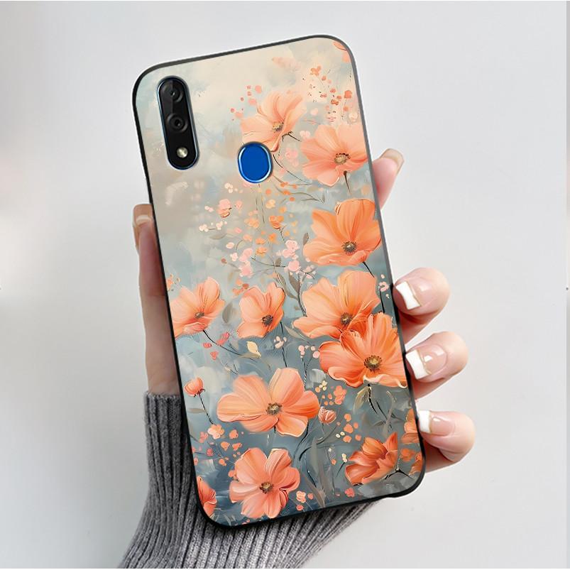 Printing Pattern Case For ZTE Blade V10 Fundas Shockproof Coque Capa Soft Silicone Black Shell Cover Cute Flower Cartoon Casing