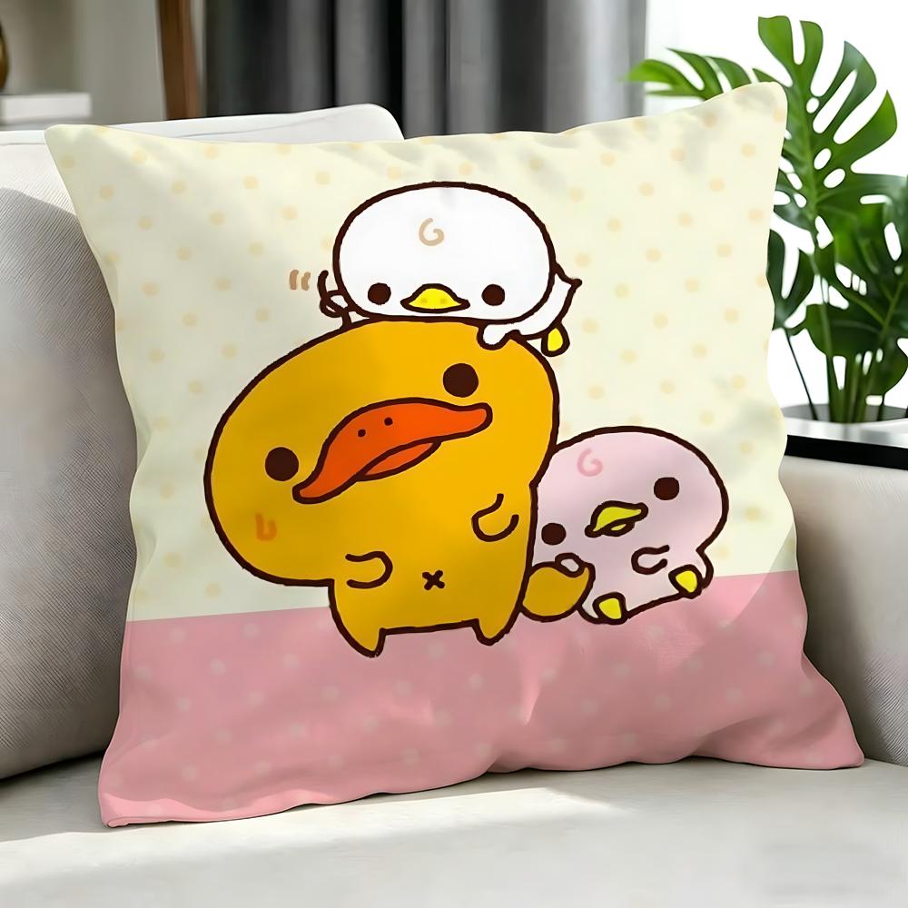character Kamonohashikamo Cushion Cover Cushion Cover Set 4Pcs 50x50 45x45 40x40 Pillowcase Decorative Sofa Home Decor
