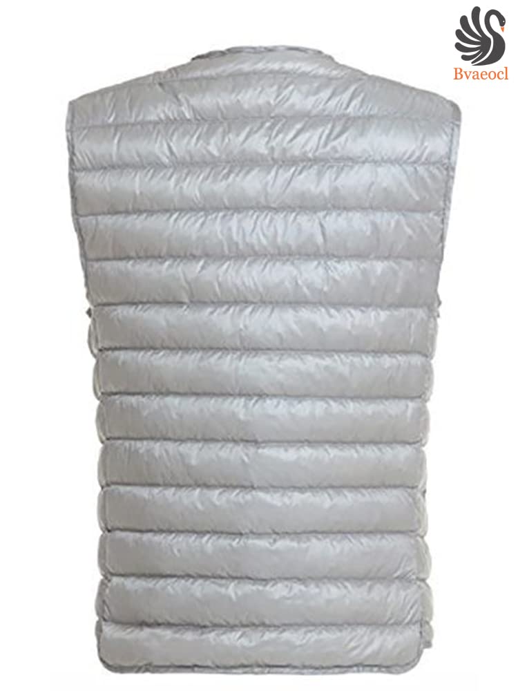 Bvaeocl Down Inner Down Vest with Includes Storage BV49 Men's Vest, Stand-Up Collar, Lightweight, Warm, Ultralight, Pouch, (JP, Alphabet, M,