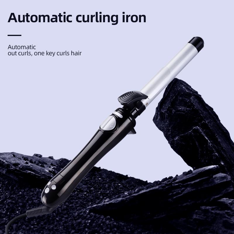 Portable Rotating Ceramic Long Hair Stylng Tools Automatic Barrel Type Dual Voltage Tourmaline Heats up Hair Curler