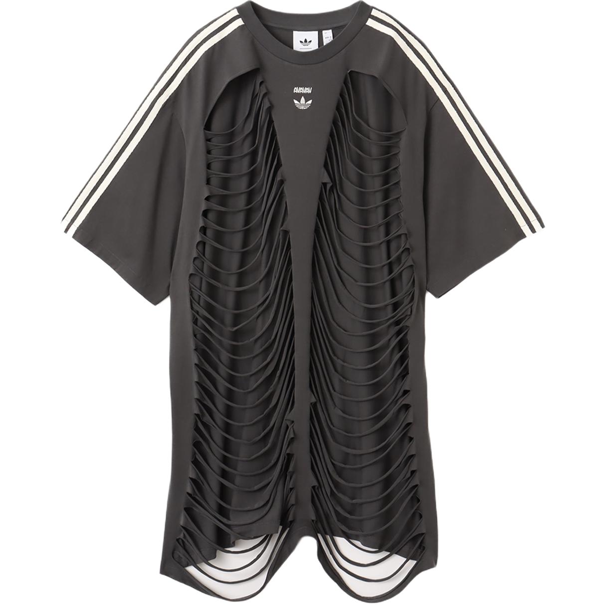 

adidas x Avavav Cut Out Tee Carbon Unisex Tops Grey JP4858 XS