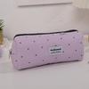 1Pcs  Korean Polka Dot Solid Color Pencil Case Student Stationery Large Capacity Storage Pen Bag Cute Girl Makeup Bag
