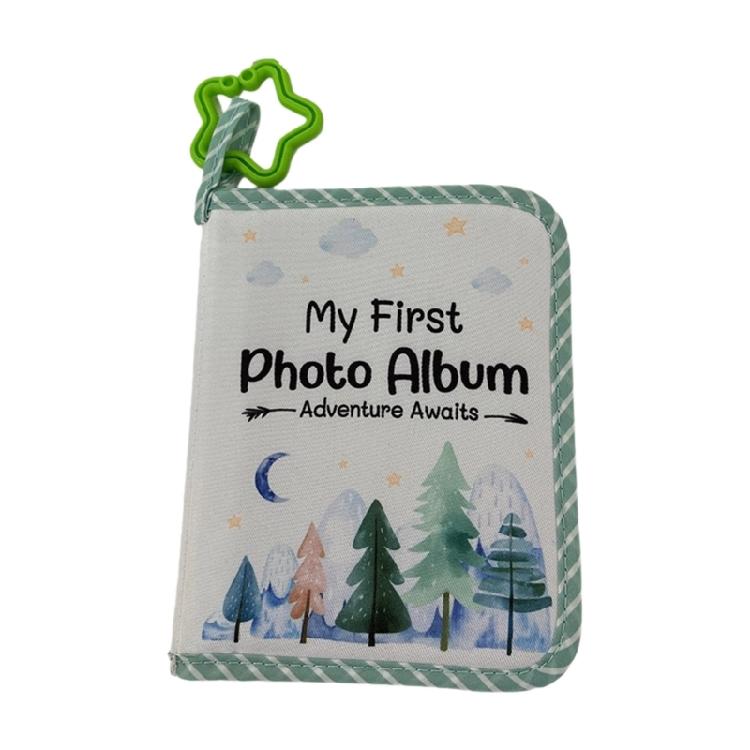 

Chewable Rings Baby Memory Picture Book Cute Forest Design First Year Photos Album Soft Fabric with Safety Mirror Gift 1