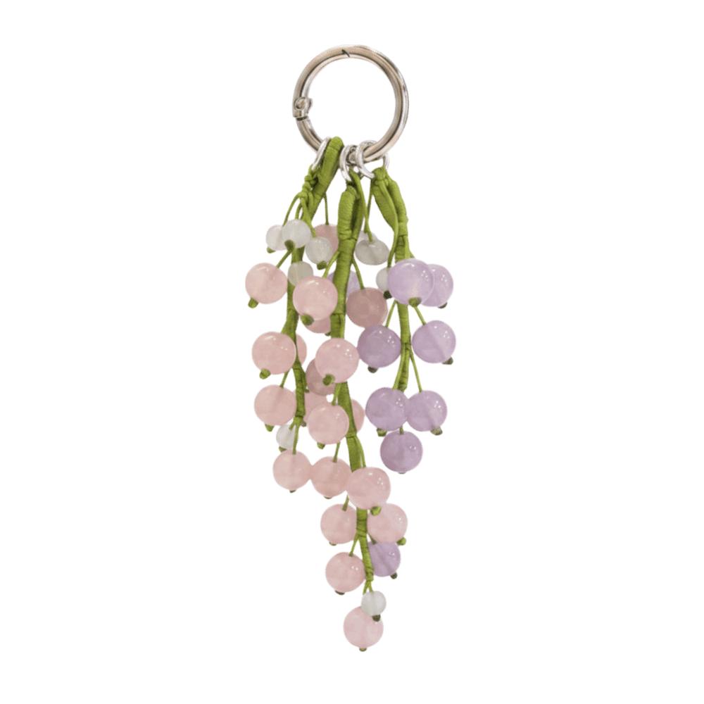 Elegant Grape Cluster Pendant Zinc Zinc Alloy Gradient Beads Woven Pendant Crystal Grape Phone Chain  Gifts