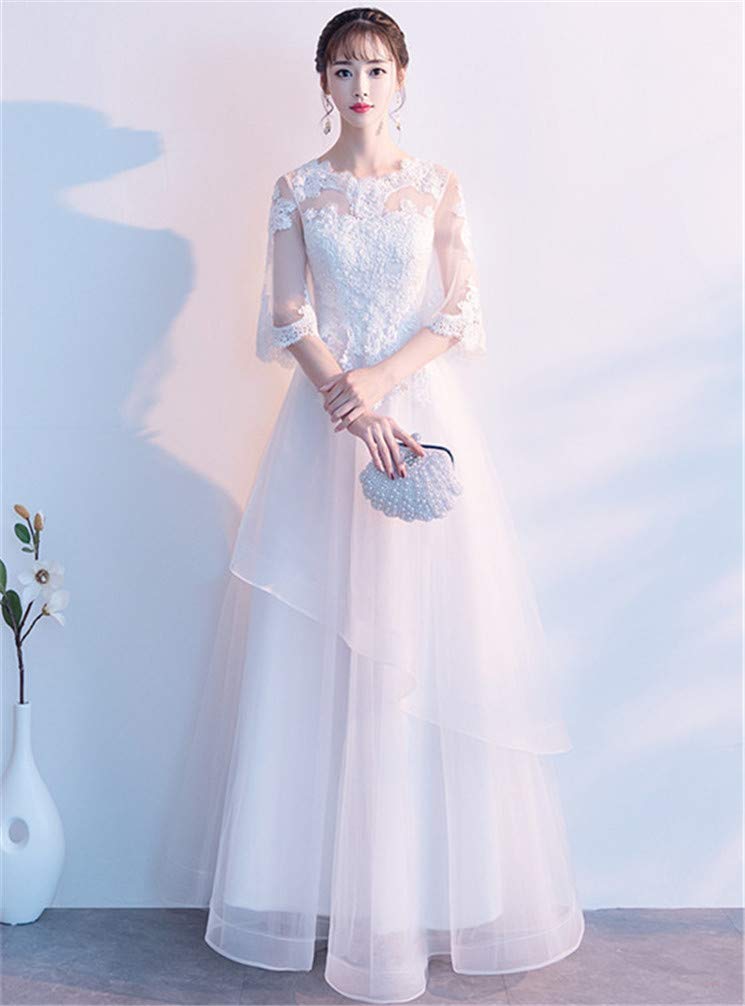 [YUANYUAN] Cute Wedding Dress, Reception Dress, Wedding Ceremony Dress, Princess Line Dress, Princess Style Party Dress, Bride, Wedding Ceremony, Brid