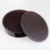 6Pcs Business Leather Coaster Heat-resistant Insulation Mat Durable Tableware Pads  Kitchen