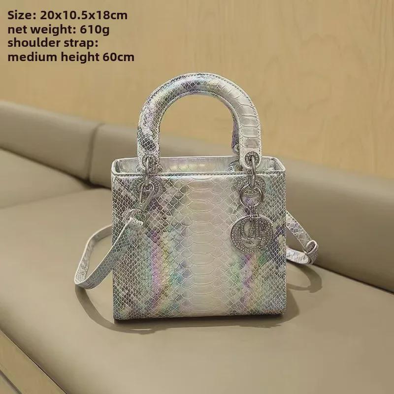 2024 Luxury Snake Pattern Women's Square Shoulder & Messenger Bag