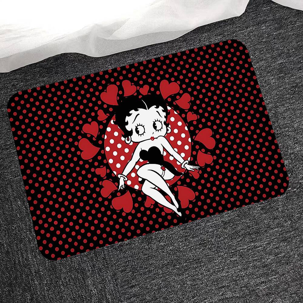 B-Betty Girl B-Boops Door Mat Washable Non-Slip Living Room Sofa Chairs Area Mat Kitchen Doormat Area Rug