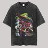 Japan Classic Anime Code Geass Vintage Washed Graphic Print Tshirt Oversized Harajuku Casual Wome Men CottonTee Summer New Tops