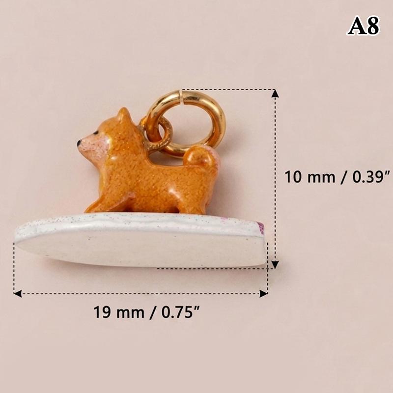 Copper Surfing Dog Hanging Ornaments Hand Painted Multiple Breeds Diy Pendant Charms For Coastal Home Decor Holiday Gifting