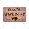 BBQ Vintage Tin Sign Plaque Barbecue Metal Plate Sign Wall Art Decoration Kitchen Man Cave Terrace Beach House Club Wall Decor