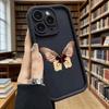 Red and Beige Butterfly Soft TPU Phone Case for iPhone 17 16 15 14 13 12 11 Pro Max Plus Shockproof Anti-Slip Cover