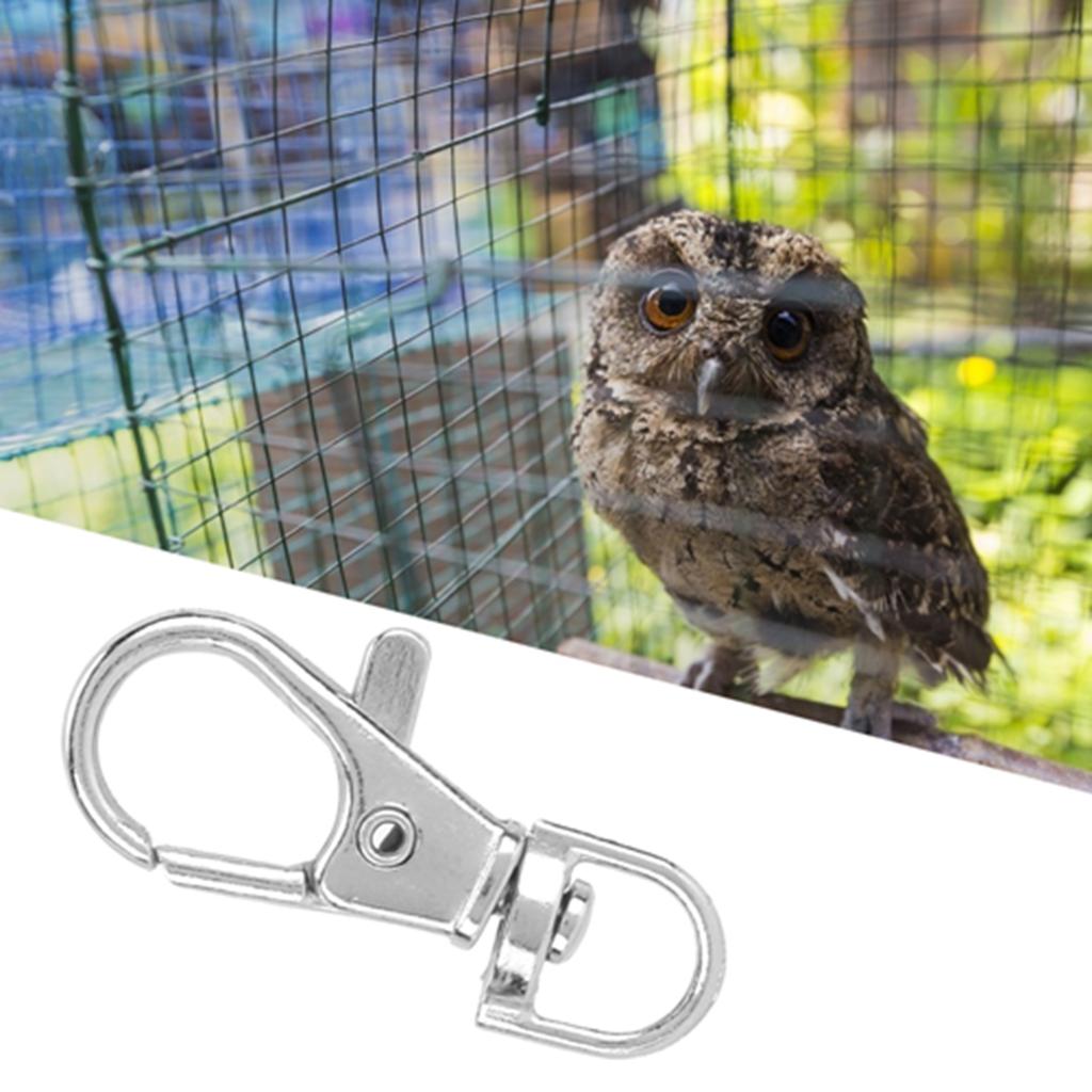 12 Pcs   Pack Iron Anti Escape Pet Bird Cage Door Buckle Lock Claw Trigger Snap Hook
