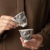 Su's Heritage Ceramic Ink Dragon Tea Set - 1 Pot, 4 Cups
