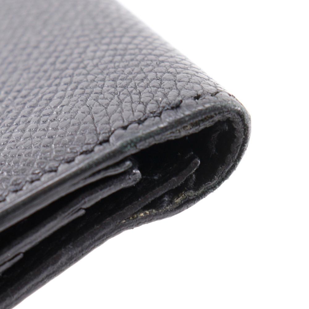 HERMES Bean Purse Black / SilverHardware Courchevel unisex Used