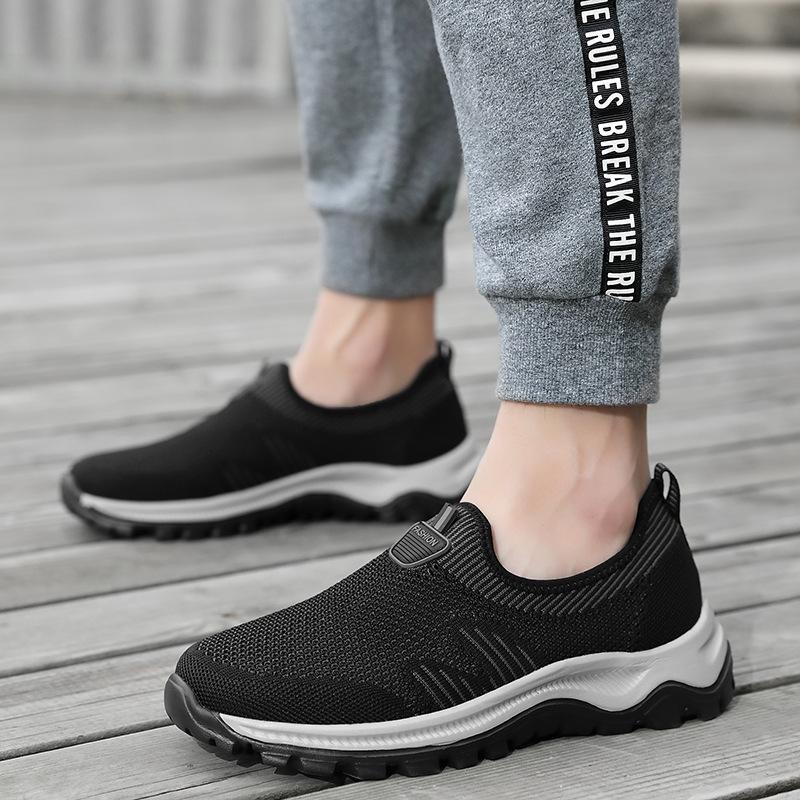 Non-slip Elderly Shoes Women's 2025 Summer Breathable Hollow Single Mesh Shoes Middle-aged and Elderly Mother Shoes Sports Foot Walking Shoes