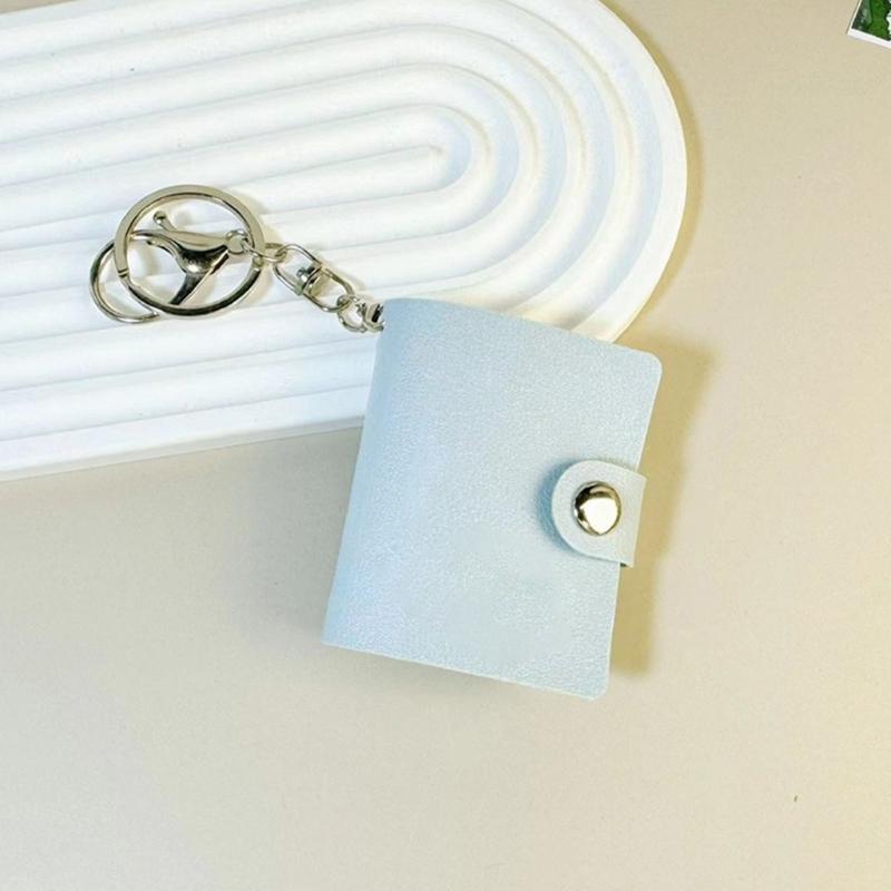 Photocard Binder Album Mini Photo Album with Keychains Mini Photo Card Books Holder with Pendants DIY Keychian 40 Pocket