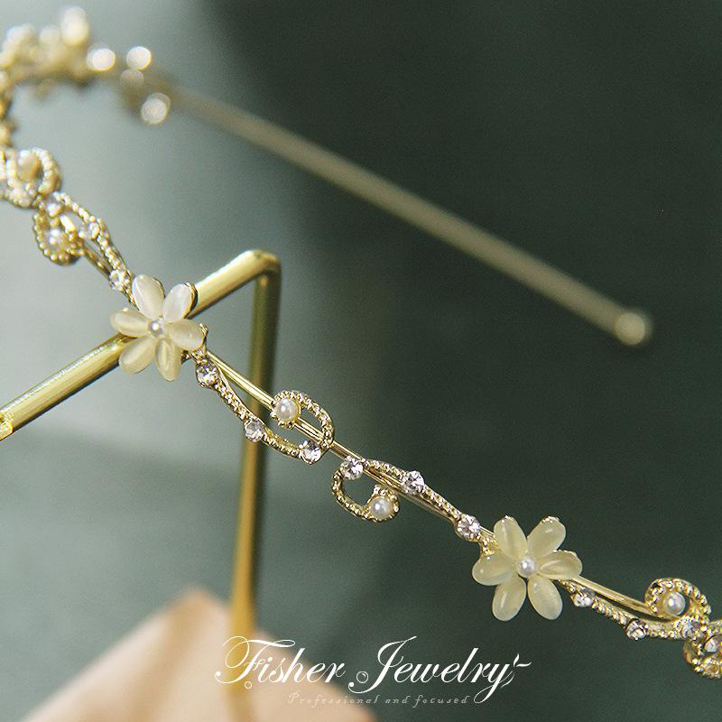 New Exquisite Elegant Opal Thin Hairbands Headband Gift For Women Girls Hair Head Hoop Bands Accessories Headdress Headwear