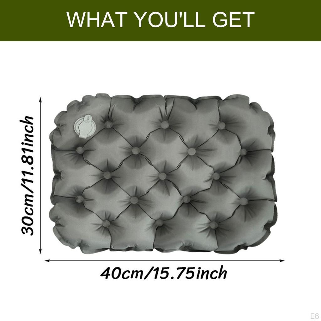 Inflatable Seat Cushion Air Sitting Pad Foldable Support Mat for Airplane Outdoor